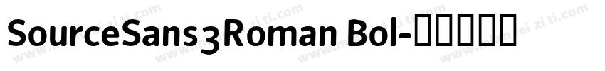 SourceSans3Roman Bol字体转换